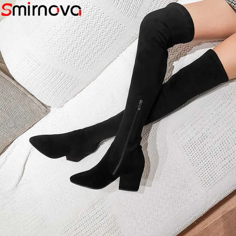 Smirnova 2020 over the knee boots women suede leather boots high heels shoes Slender elastic boots autumn winter women boots
Smirnova 2020 over the knee boots women suede leather boots high heels shoes Slender elastic boots autumn winter women boots