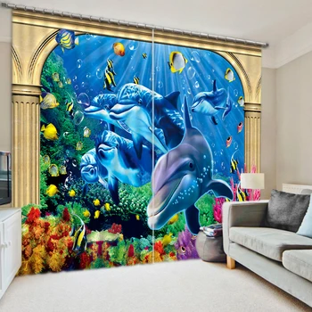 ocean dolphin curtains 3D Curtain Luxury Blackout Window Curtain Living Room Blackout curtain
ocean dolphin curtains 3D Curtain Luxury Blackout Window Curtain Living Room Blackout curtain