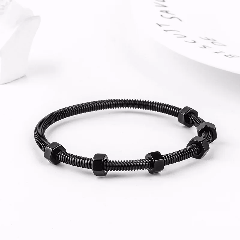 New arrival six Piece Can rotate Screw Lovers Bangle Bracelet For Women men Fashion luxury brand Gold Silver Bangle
New arrival six Piece Can rotate Screw Lovers Bangle Bracelet For Women men Fashion luxury brand Gold Silver Bangle