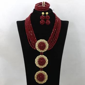 Opaque Dark Red Crystal Pendant Necklace Set Women Party African Jewelry Sets Hot Free Shipping WA609
Opaque Dark Red Crystal Pendant Necklace Set Women Party African Jewelry Sets Hot Free Shipping WA609