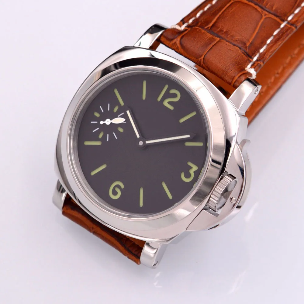 44MM PARNIS Watch black sandwich Mechanical mens Watch 17 jewels hand winding Asian 6497 Mechanical watch Leather
44MM PARNIS Watch black sandwich Mechanical mens Watch 17 jewels hand winding Asian 6497 Mechanical watch Leather