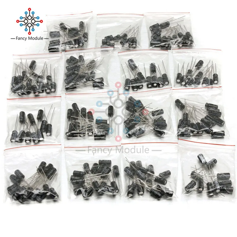 Hot New 200Pcs 15 Value Electrolytic Capacitor Assortment Kit (1uF~220uF) Capacitors Assorted Set on sale
Hot New 200Pcs 15 Value Electrolytic Capacitor Assortment Kit (1uF~220uF) Capacitors Assorted Set on sale