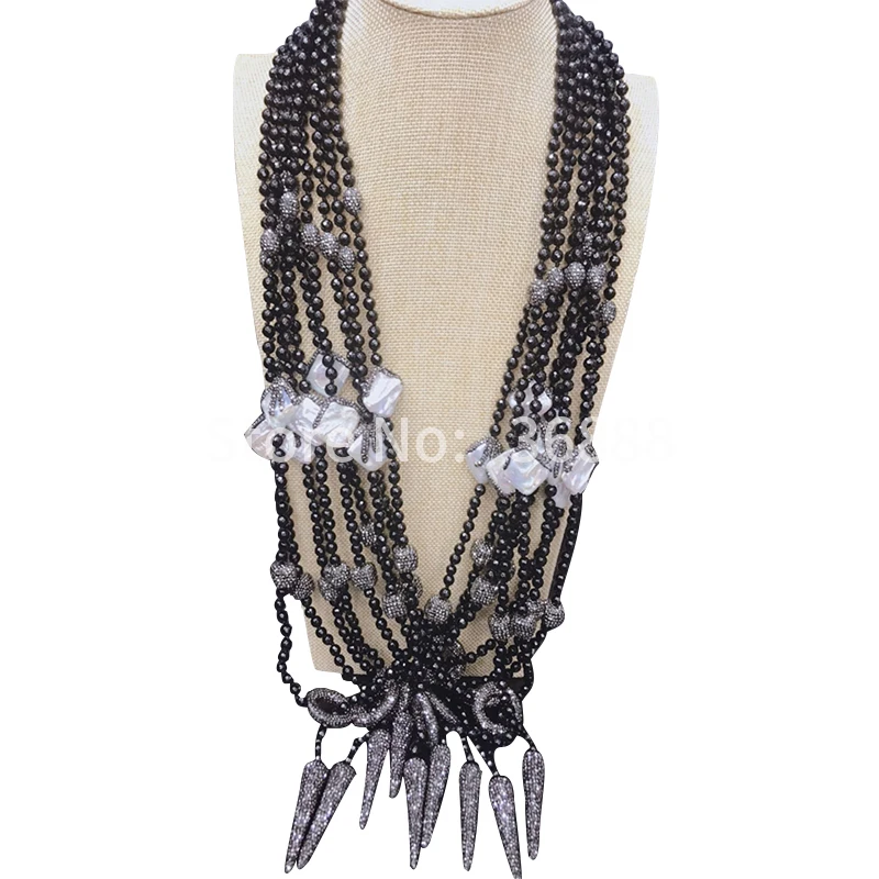 European and American new fashionable big brand exaggerates black necklace long style necklace adorn
European and American new fashionable big brand exaggerates black necklace long style necklace adorn