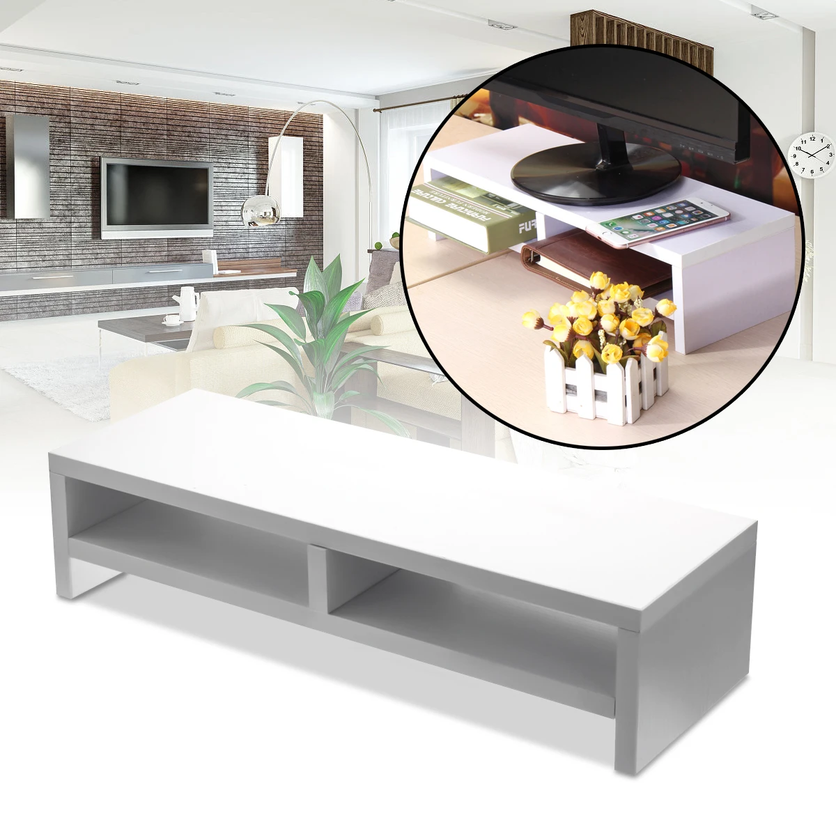 2 Layers Desktop Monitor Stand Computer Screen Riser Wood Bracket Shelf Plinth Laptop Strong Laptop Stand Holder For Notebook
2 Layers Desktop Monitor Stand Computer Screen Riser Wood Bracket Shelf Plinth Laptop Strong Laptop Stand Holder For Notebook