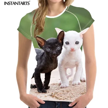 INSTANTARTS 3D Cute Animal Puppy Siamese Cat Print Women's Casual Summer Clothes T-shirt Comfort Short Sleeve T-shirt Top Tees
INSTANTARTS 3D Cute Animal Puppy Siamese Cat Print Women's Casual Summer Clothes T-shirt Comfort Short Sleeve T-shirt Top Tees