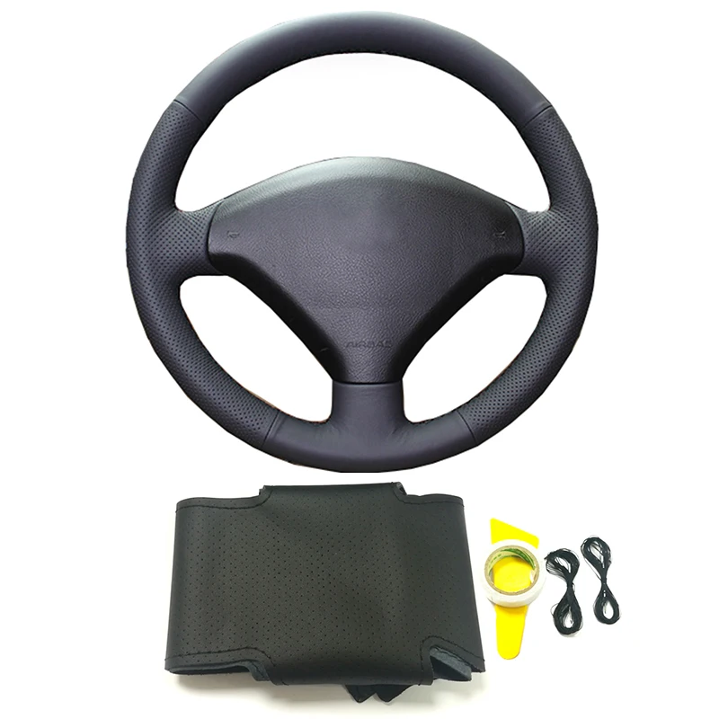 DIY braided hand-stitched genuine leather steering wheel cover car accessories for Peugeot 307 2001 2002 2003 307 SW 2005-2008
DIY braided hand-stitched genuine leather steering wheel cover car accessories for Peugeot 307 2001 2002 2003 307 SW 2005-2008