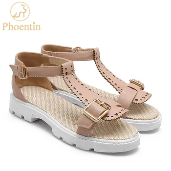 Phoentin ankle strap platform sandals cover heels adjust buckle low heel platform shoes women beige PU flat women sandals FT225
Phoentin ankle strap platform sandals cover heels adjust buckle low heel platform shoes women beige PU flat women sandals FT225