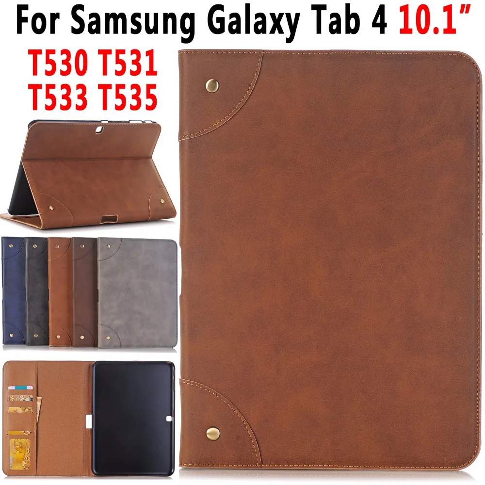 Premuim Retro Leather Tablet Cover with Stand Holder for Samsung Galaxy Tab 4 Tab4 10.1 T530 T531 T533 T535 Case Coque Funda
Premuim Retro Leather Tablet Cover with Stand Holder for Samsung Galaxy Tab 4 Tab4 10.1 T530 T531 T533 T535 Case Coque Funda