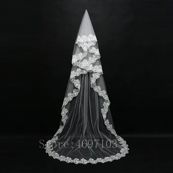 New Mariage One Layer Lace Edge White Ivory Catherdal Wedding Veil Long Bridal Veil Cheap Wedding Accessories Veu de Noiva
New Mariage One Layer Lace Edge White Ivory Catherdal Wedding Veil Long Bridal Veil Cheap Wedding Accessories Veu de Noiva