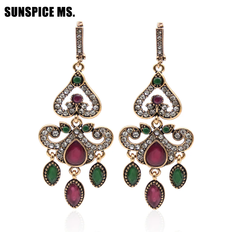 Luxury Arabesque Drop Earrings For Women Turkish Vintage Long Earring Antique Gold Color Color Resin Brincos Ethnic Pendientes
Luxury Arabesque Drop Earrings For Women Turkish Vintage Long Earring Antique Gold Color Color Resin Brincos Ethnic Pendientes