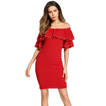 #1865729# Hot Muslim Women Spliced A Line Off Shoulder Nail Bead Flounce Solid Red Loose Dress
#1865729# Hot Muslim Women Spliced A Line Off Shoulder Nail Bead Flounce Solid Red Loose Dress