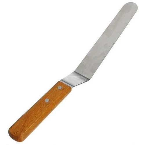 Spatula With Wood Handle Bending Cream Butter Smooth Flat Scraper Blade Angle 4-inch
Spatula With Wood Handle Bending Cream Butter Smooth Flat Scraper Blade Angle 4-inch