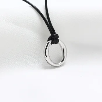 13mm 100% Authentic 925 Sterling silver Black Rope & Open Lucky Circle geometric pendant necklace fine Jewelry gift TLx377
13mm 100% Authentic 925 Sterling silver Black Rope & Open Lucky Circle geometric pendant necklace fine Jewelry gift TLx377
