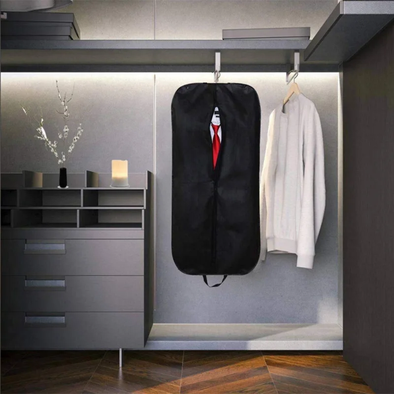 Non-Woven Garment Bag Dustproof Suit Storage Bag Cover For Clothes Suit Bag Wardrobe Trunk Black Holdall Dress Jacket Dust Cover
Non-Woven Garment Bag Dustproof Suit Storage Bag Cover For Clothes Suit Bag Wardrobe Trunk Black Holdall Dress Jacket Dust Cover