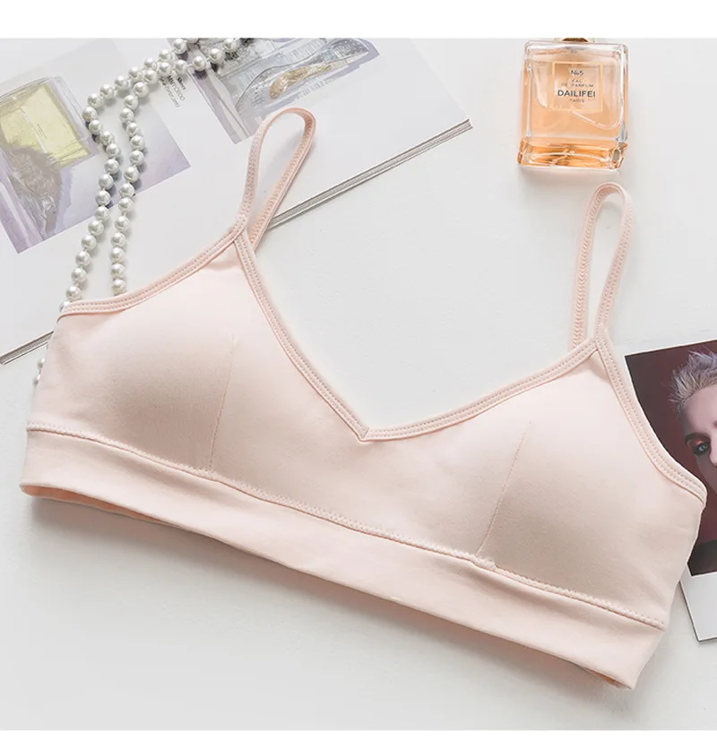 TERMEZY Cotton Woman Bra Fitness Tops Brassiere Push Up Lady Lingerie Bralette Sexy Backless Bras Unlined Seamless Underwear (6)