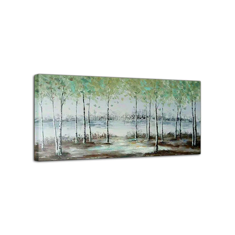Hand-Painted-Green-Forest-Oil-Painting-Trees-Wall-Picture-Large-Canvas-Art-Living-Room-Bedroom-Decoration (3)