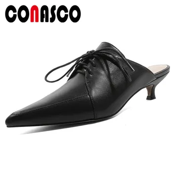 CONASCO Women Fashion Pumps New Brand Design Genuine Leather High Heels Spring Summer Prom Party Shoes Woman Pointed Toe Pumps
CONASCO Women Fashion Pumps New Brand Design Genuine Leather High Heels Spring Summer Prom Party Shoes Woman Pointed Toe Pumps