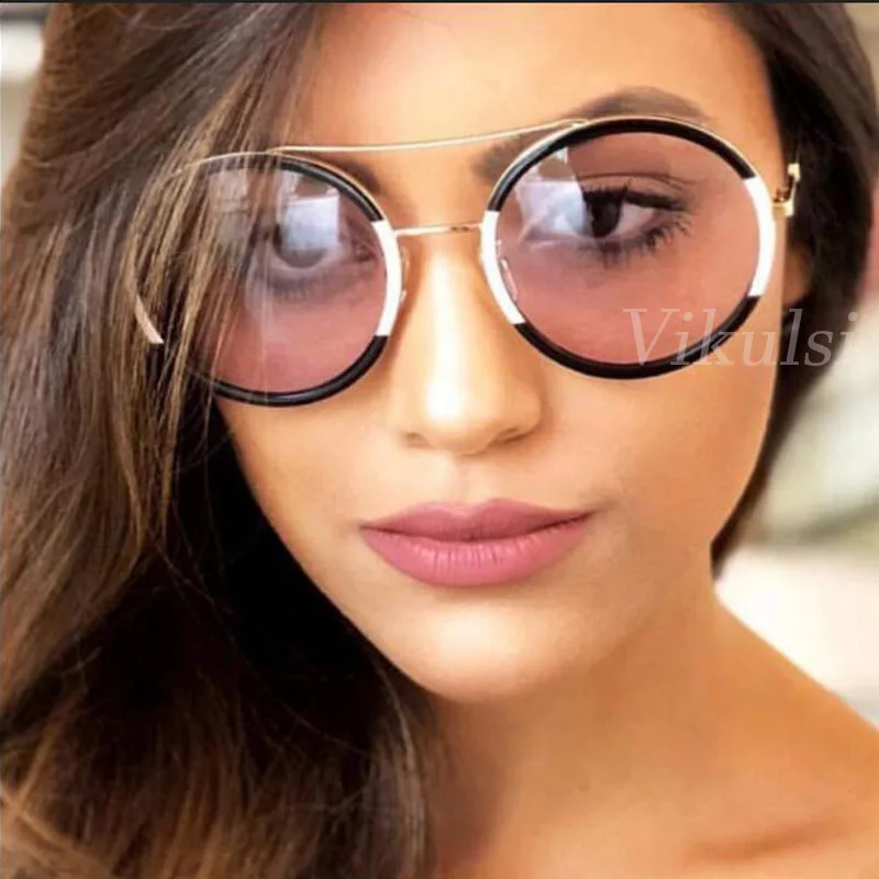 Newst Fashion Big Round Sunglasses Women Pink Transparent Eyewear Goggles Ladies Luxury Sun Glasses Female Alloy Shades Oculos
Newst Fashion Big Round Sunglasses Women Pink Transparent Eyewear Goggles Ladies Luxury Sun Glasses Female Alloy Shades Oculos