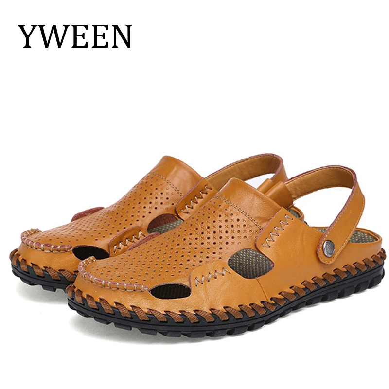 YWEEN New Men's Sandals Split Leather Man Beach Sandals Men Casual Shoes Flip Flops Men Slippers
YWEEN New Men's Sandals Split Leather Man Beach Sandals Men Casual Shoes Flip Flops Men Slippers