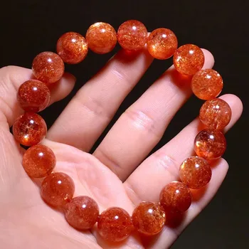 12.1mm Natural Gold Strawberry Quartz Crystal Bracelet Woman Man Love Party Gift Round Bead Gift Stretch Lucky Sun Stone Jewelry
12.1mm Natural Gold Strawberry Quartz Crystal Bracelet Woman Man Love Party Gift Round Bead Gift Stretch Lucky Sun Stone Jewelry