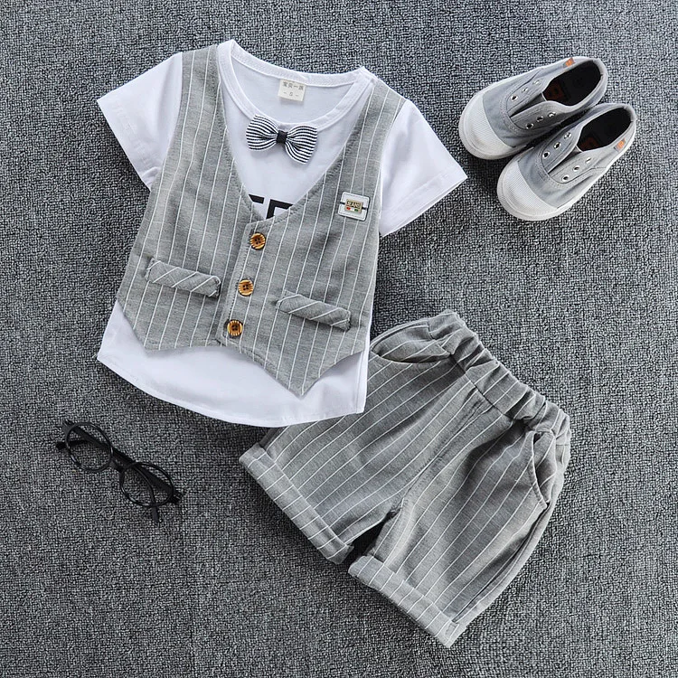 2019 Kids Tee Vest+Shorts Suit Spring Summer Children's Clothing Boys Cotton O-neck Bowknot B T-shirts+Shorts Sets Clothes
2019 Kids Tee Vest+Shorts Suit Spring Summer Children's Clothing Boys Cotton O-neck Bowknot B T-shirts+Shorts Sets Clothes