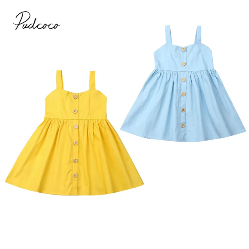 2019 Baby Summer Clothing Toddler Kids Baby Girls Clothes Sleeveless Long Tutu Dress Button Solid Strap Sundress Gown 1-4Y
2019 Baby Summer Clothing Toddler Kids Baby Girls Clothes Sleeveless Long Tutu Dress Button Solid Strap Sundress Gown 1-4Y