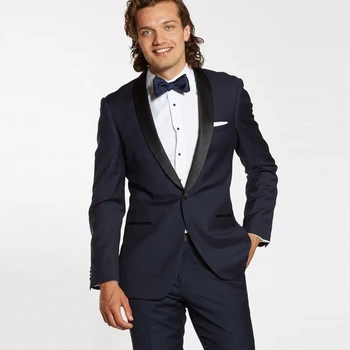 Custom Made Navy Slim Fit Mens Wedding Suit Groom Tuxedos Jacket+Pants Groomsmen Best Man Suit for Party 
Custom Made Navy Slim Fit Mens Wedding Suit Groom Tuxedos Jacket+Pants Groomsmen Best Man Suit for Party