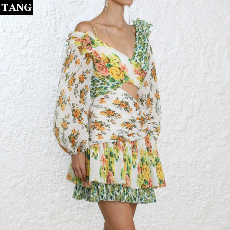 Tang 2019 Summer Beach Mini Dress Women Lantern Sleeve Printed Fne Pleated Dress Slanting Shoulder Sexy Club Dress Vestidos
Tang 2019 Summer Beach Mini Dress Women Lantern Sleeve Printed Fne Pleated Dress Slanting Shoulder Sexy Club Dress Vestidos