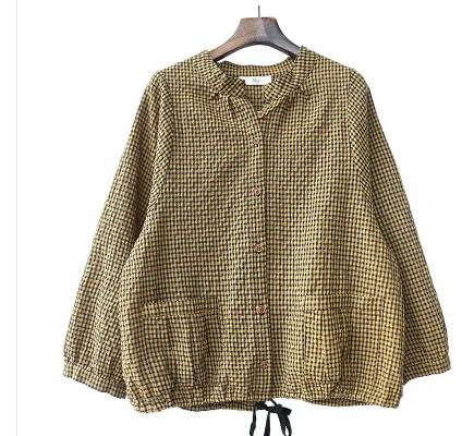Harajuku Mori Girl Autumn Cotton Linen Plaid Shirt Cardigan Lace Up Long Sleeve Women Loose Casual Blousa Femme Shirt Tunic Tops
Harajuku Mori Girl Autumn Cotton Linen Plaid Shirt Cardigan Lace Up Long Sleeve Women Loose Casual Blousa Femme Shirt Tunic Tops
