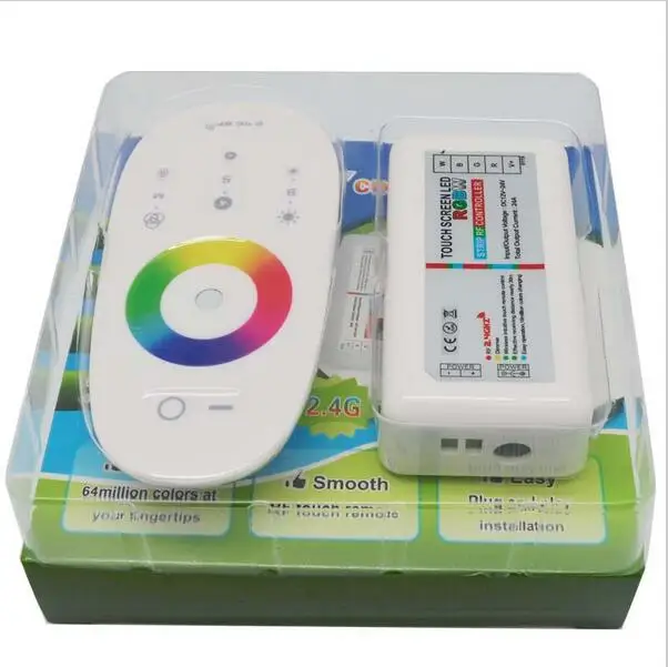 DC12-24A 18A RGB led controller 2.4G touch screen RF remote control for led strip/bulb/downlight for 5050 RGB STRIPS
DC12-24A 18A RGB led controller 2.4G touch screen RF remote control for led strip/bulb/downlight for 5050 RGB STRIPS