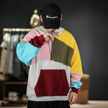 2019 Autumn New Japanese Loose Stitching Men's Couple Hooded Color Trend Casual Long-sleeved Student Jacket
2019 Autumn New Japanese Loose Stitching Men's Couple Hooded Color Trend Casual Long-sleeved Student Jacket