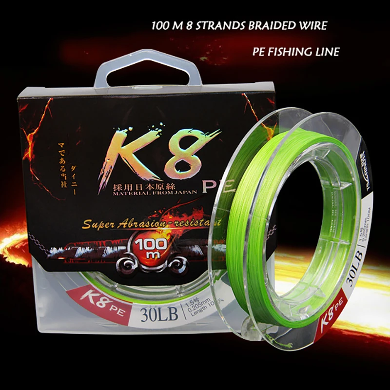 NEW TSURINOYA K8 100m Arrival 100M 8 Strands Braided Wire PE Line Super Strong Smooth line Japan raw wire PE fishing line
NEW TSURINOYA K8 100m Arrival 100M 8 Strands Braided Wire PE Line Super Strong Smooth line Japan raw wire PE fishing line