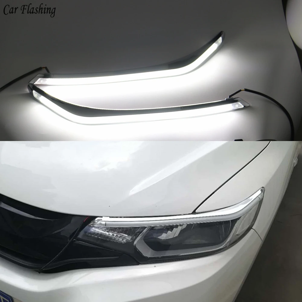 Car flashing 2PCS LED Daytime Running Light Turn Signal Car Headlight Eyebrow Decoration For Honda Fit Jazz 2015 2016 2017 2018
Car flashing 2PCS LED Daytime Running Light Turn Signal Car Headlight Eyebrow Decoration For Honda Fit Jazz 2015 2016 2017 2018