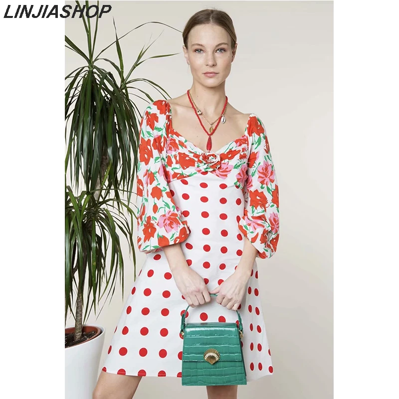 Elegant Vintage summer women's mini dress backless puff sleeve with front flower A line loose waist plus size print dress
Elegant Vintage summer women's mini dress backless puff sleeve with front flower A line loose waist plus size print dress