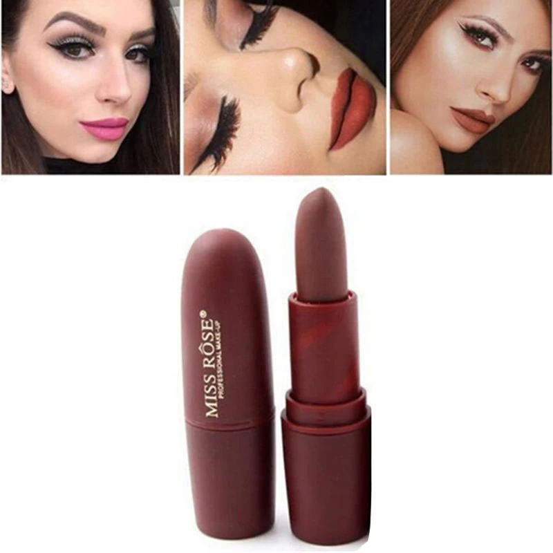 MISS ROSE Lipstick Matte Sexy Beauty Lips Make up Waterproof Easy Long-lasting Natural Makeup Lady Lipstick Waterproof Lipstick
MISS ROSE Lipstick Matte Sexy Beauty Lips Make up Waterproof Easy Long-lasting Natural Makeup Lady Lipstick Waterproof Lipstick