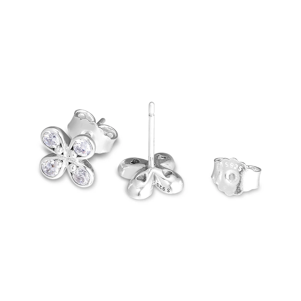 100% Sterling-Silver-Jewelry Four-Petal Flowes Stud Earring with Clear CZ Free Shipping
100% Sterling-Silver-Jewelry Four-Petal Flowes Stud Earring with Clear CZ Free Shipping