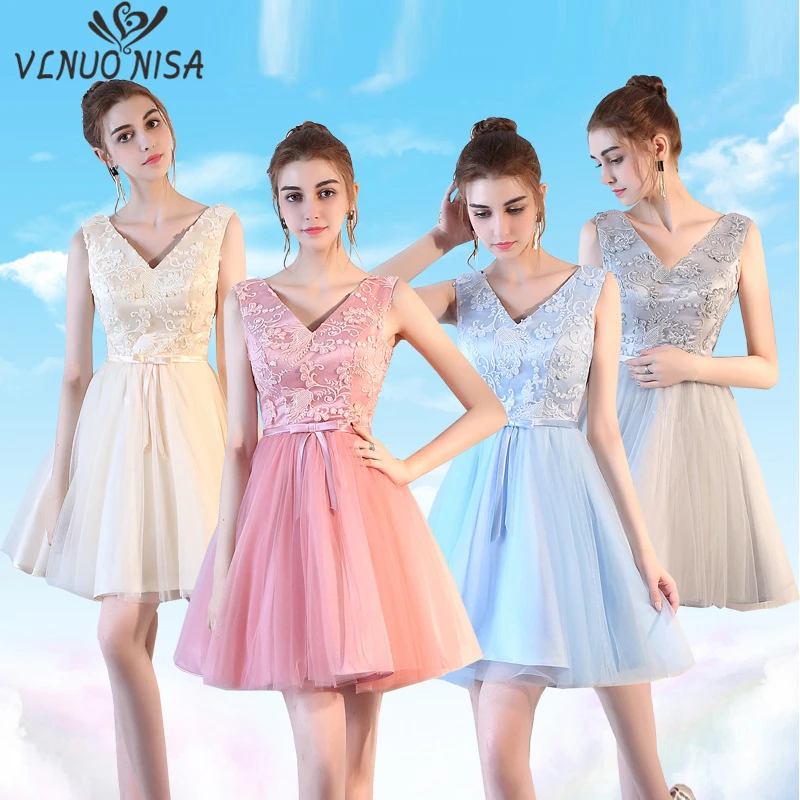 Fashion Simple Girls Lace Embroidered Appliques Short Quinceanera Dresses for Party Pageant Wedding Bridal Formal Summer Dress
Fashion Simple Girls Lace Embroidered Appliques Short Quinceanera Dresses for Party Pageant Wedding Bridal Formal Summer Dress
