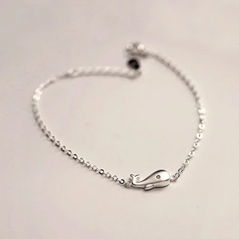 925 Sterling Silver Bracelets Cute Small Whale Charm Thin Chain Bracelets for Women Girl Gift Jewelry
925 Sterling Silver Bracelets Cute Small Whale Charm Thin Chain Bracelets for Women Girl Gift Jewelry