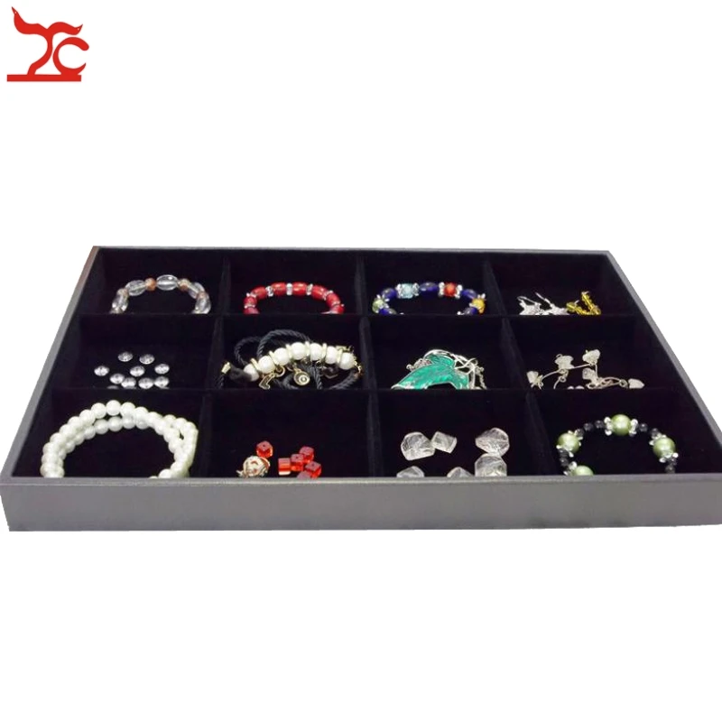 Big Sell Jewelry Display Case 12Grids black velvet beads bracelet Bangle Necklace Tray 35*24*3CM
Big Sell Jewelry Display Case 12Grids black velvet beads bracelet Bangle Necklace Tray 35*24*3CM