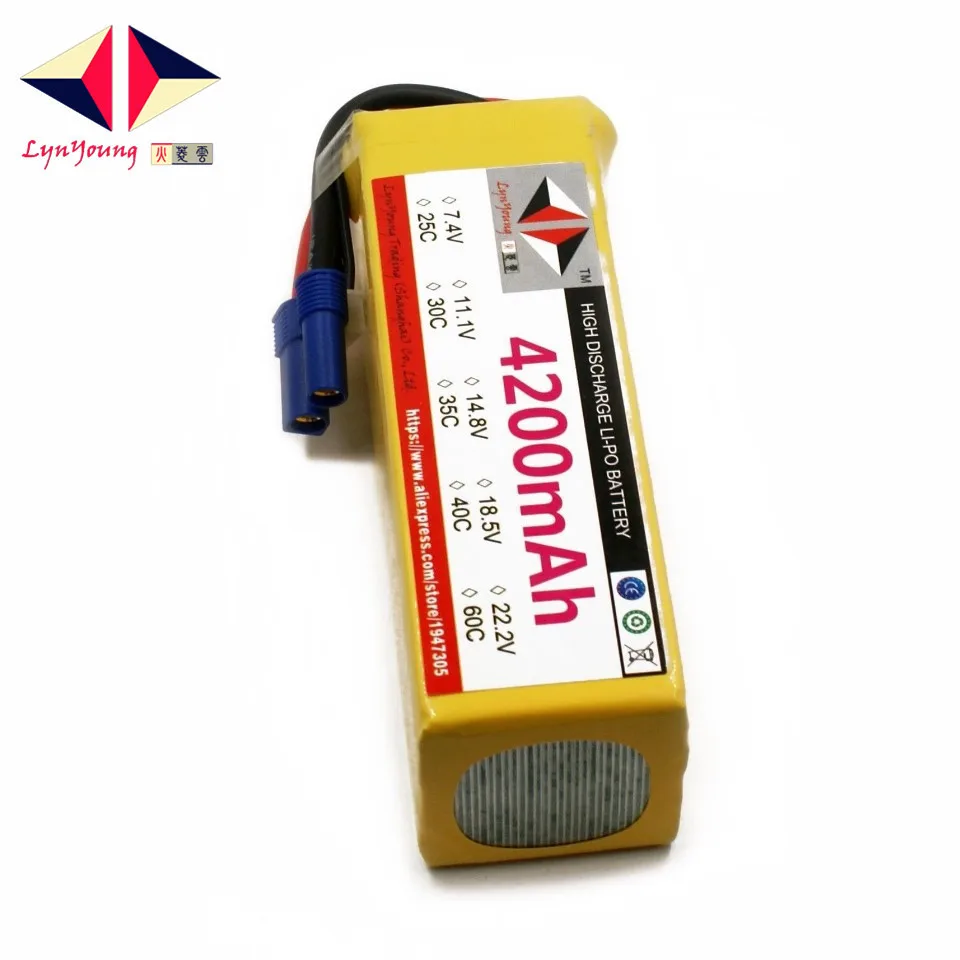 LYNYOUNG RC lipo Battery 5S 18.5V 4200mAh 35C Max 70C for Helicopter Quadcopter Airplane Car boat truck
LYNYOUNG RC lipo Battery 5S 18.5V 4200mAh 35C Max 70C for Helicopter Quadcopter Airplane Car boat truck
