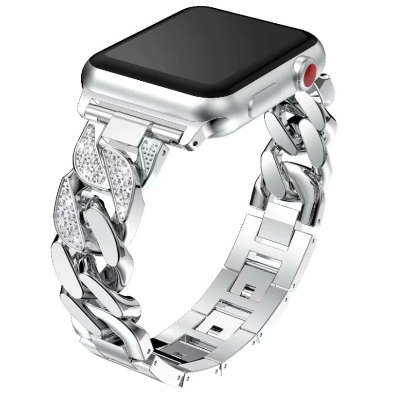 NEW Women Watch Accessories Bling Diamond Stainless Steel Band For Apple Watch Series 1/2/3/4 42mm 38mm Bracelet Strap 40mm 44mm
NEW Women Watch Accessories Bling Diamond Stainless Steel Band For Apple Watch Series 1/2/3/4 42mm 38mm Bracelet Strap 40mm 44mm