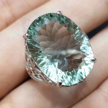 FLZB , Fine jewelry ring nice concave cutting green amethysy 18.5ct ov 15*20mm gemstone ring in 925 sterling with white gold
FLZB , Fine jewelry ring nice concave cutting green amethysy 18.5ct ov 15*20mm gemstone ring in 925 sterling with white gold