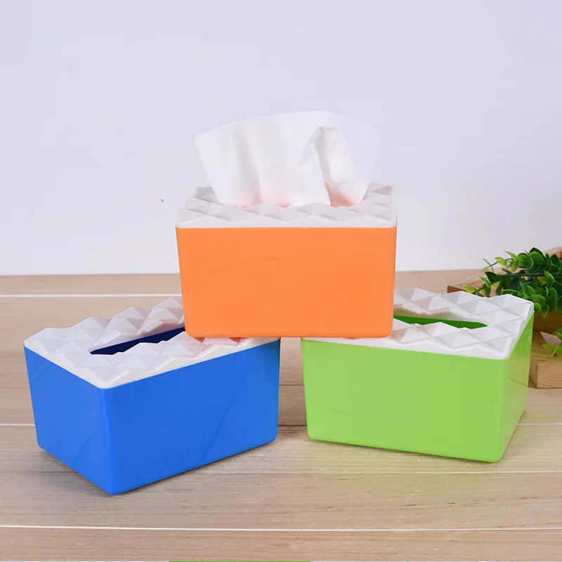 Фото Sanitary Tissue Box Plastic Toilet Roll Holder Hand Tray Plush Square | Дом и сад