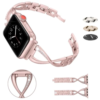 Band For Apple Watch Band 38mm 42mm Rhinestone Diamond Women Fashion Ladies Smart Watch Metal Stainless Steel Band
Band For Apple Watch Band 38mm 42mm Rhinestone Diamond Women Fashion Ladies Smart Watch Metal Stainless Steel Band