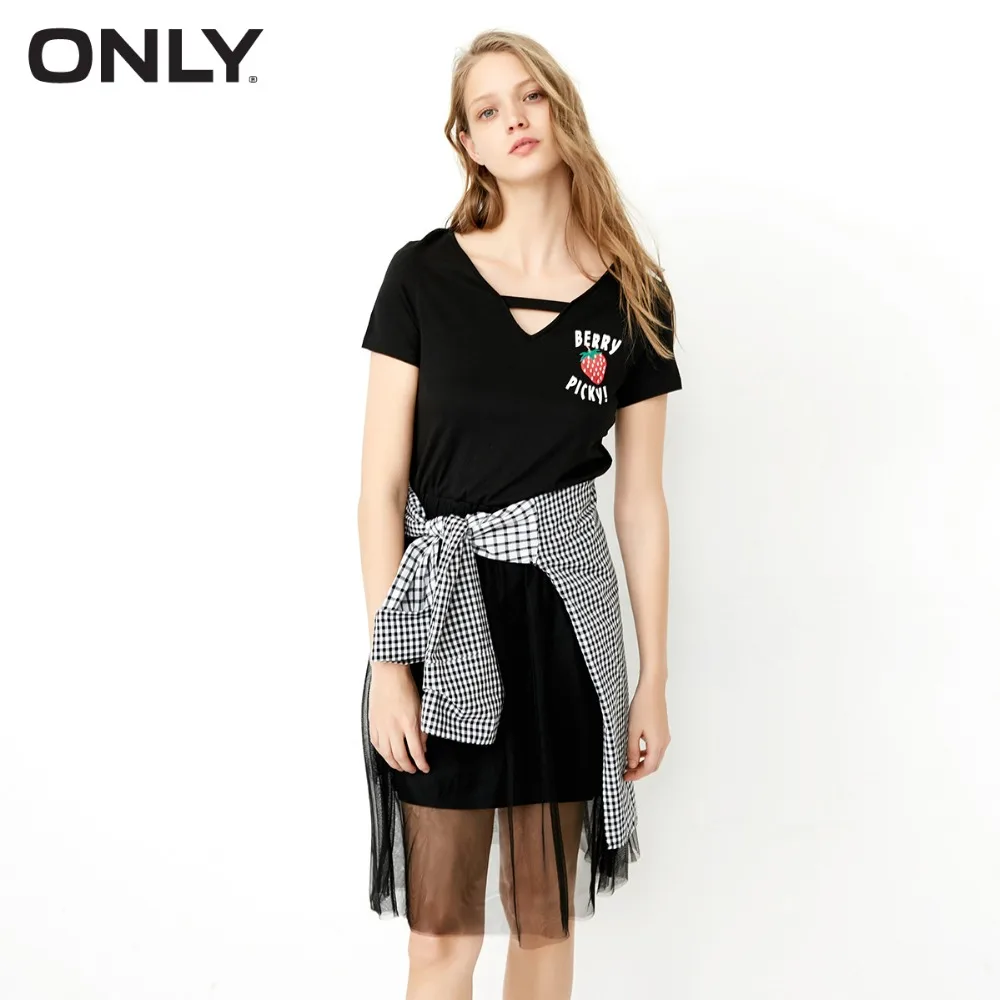 ONLY Printed grenadine splicing see-through sexy hollow V- neckline dress for girl | 118161536
ONLY Printed grenadine splicing see-through sexy hollow V- neckline dress for girl | 118161536