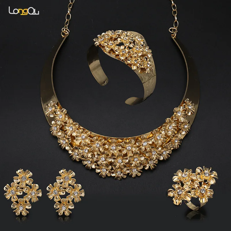 Moroccan style Statement Necklace Earrings Ring bracelet set with Crystal DIY Rhinestones Luxury Bride Wedding Jewelry sets
Moroccan style Statement Necklace Earrings Ring bracelet set with Crystal DIY Rhinestones Luxury Bride Wedding Jewelry sets