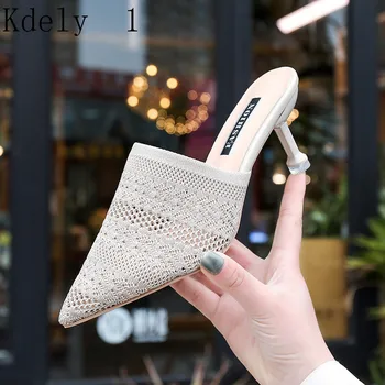 Candy-colored slippers 2019 summer new pointed Knit with high heels slippers Female sandals Sandalias femenina Women Shoes
Candy-colored slippers 2019 summer new pointed Knit with high heels slippers Female sandals Sandalias femenina Women Shoes