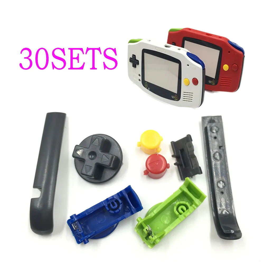 30 セットカラフルなボタン任天堂ゲームボーイアドバンス Gba 用バンパー D パッド Ab L R ショルダーボタン Set Colores Sets For Boysset Button Aliexpress