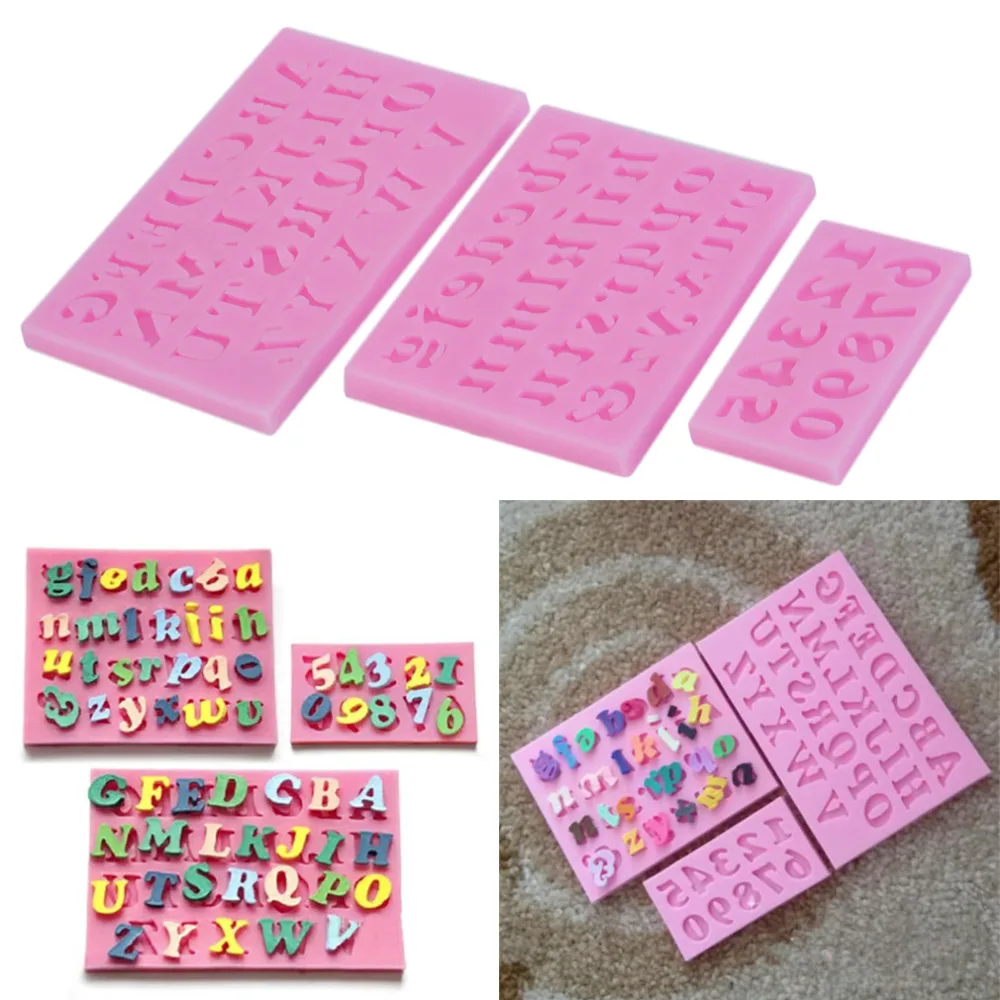 3pcs/set Number and Letter shape Silicone Mold Cake Decoration Fondant Cake 3D Food Grade soap chocolate Moulds Kitchen Baking
3pcs/set Number and Letter shape Silicone Mold Cake Decoration Fondant Cake 3D Food Grade soap chocolate Moulds Kitchen Baking