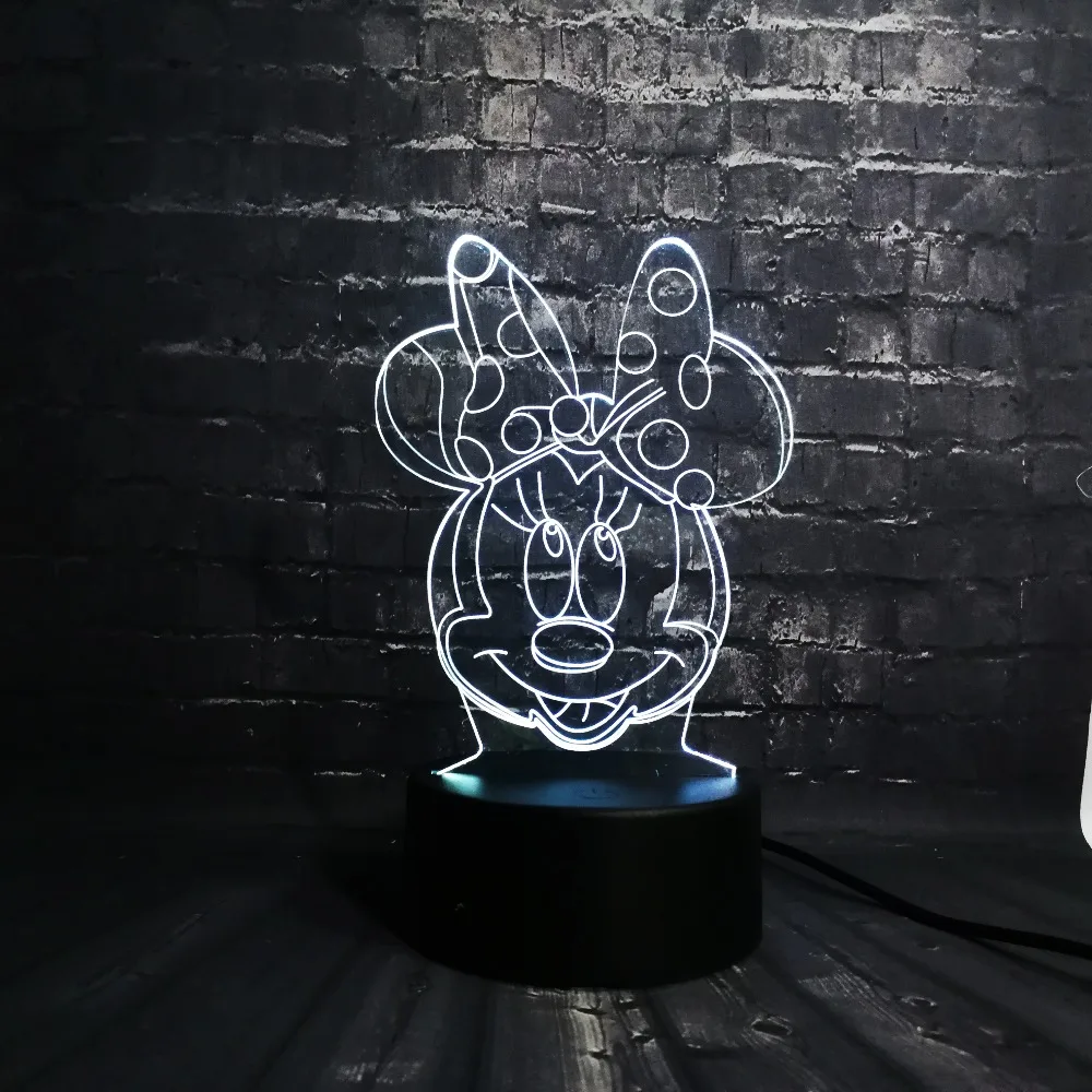 3D Lamp Cartoon Girls Mickey Minnie Mice Mouse LED Night Light USB Christmas LED Desk Decorative Table Mood Baby kid Toys Gifts
3D Lamp Cartoon Girls Mickey Minnie Mice Mouse LED Night Light USB Christmas LED Desk Decorative Table Mood Baby kid Toys Gifts